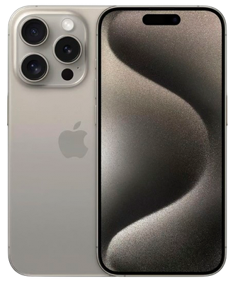 iPhone 15 Pro Titane naturel 128 GB Als nieuw - Apple refurbished smartphone